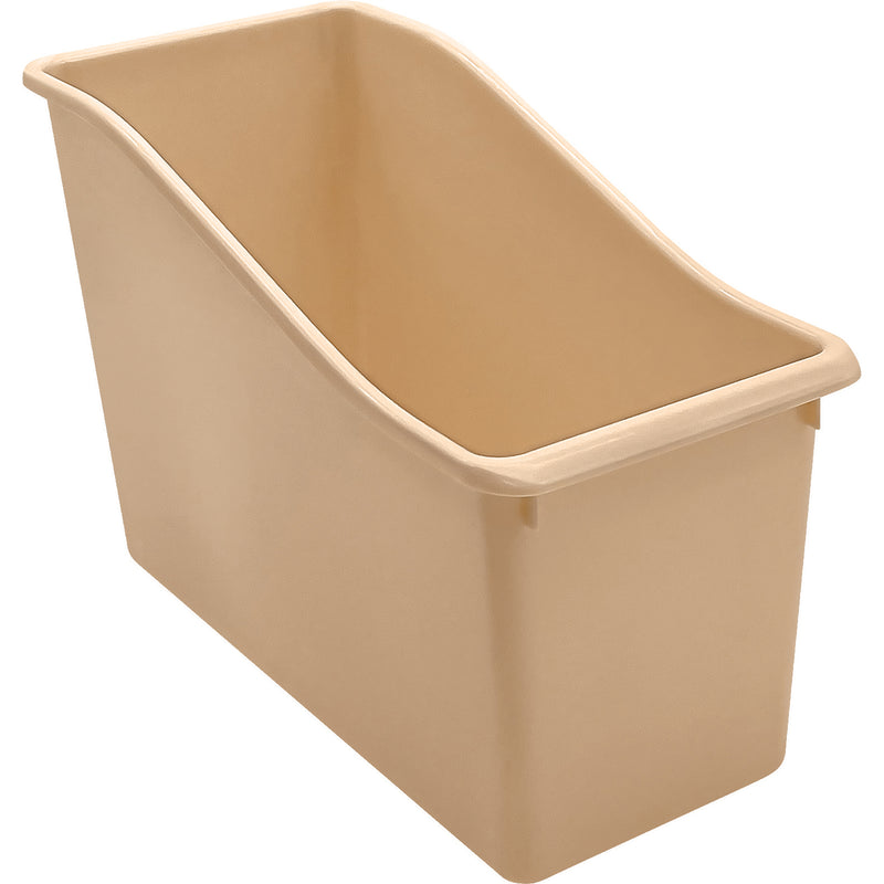 Plastic Book Bin, Light Brown, Pack of 6