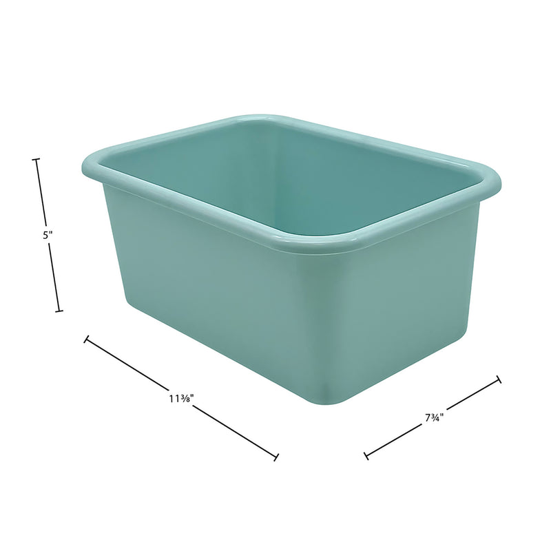 Small Plastic Storage Bin, Calming Blue, Pack of 6