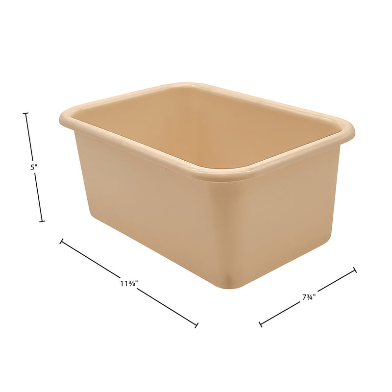 Light Brown Small Plastic Bin