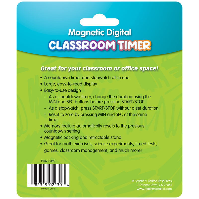 Teal Magnetic Digital Class Timer
