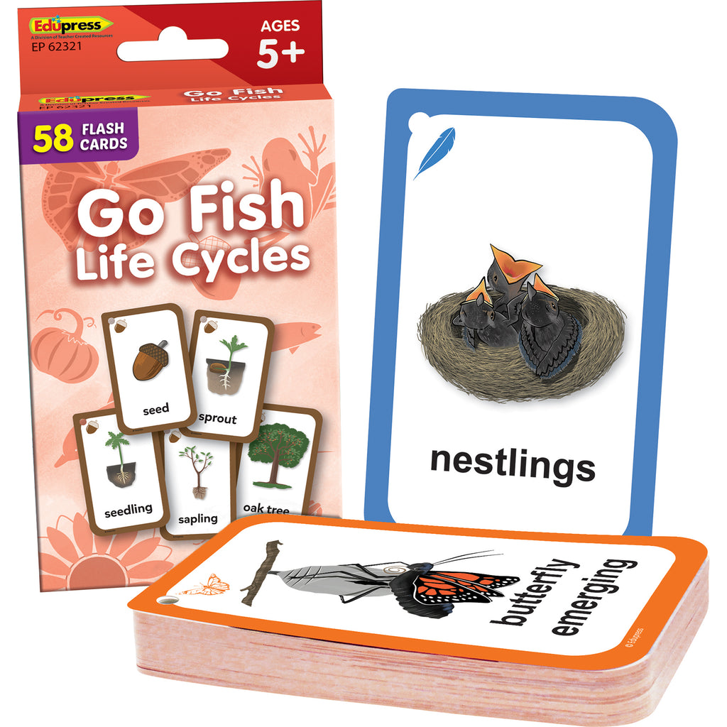 Go Fish Life Cycles Flash Cards