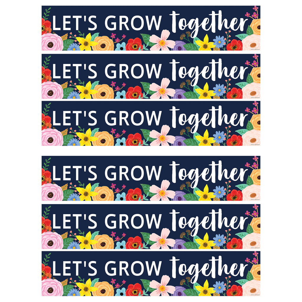 (6 Ea) Lets Grow Together Banner