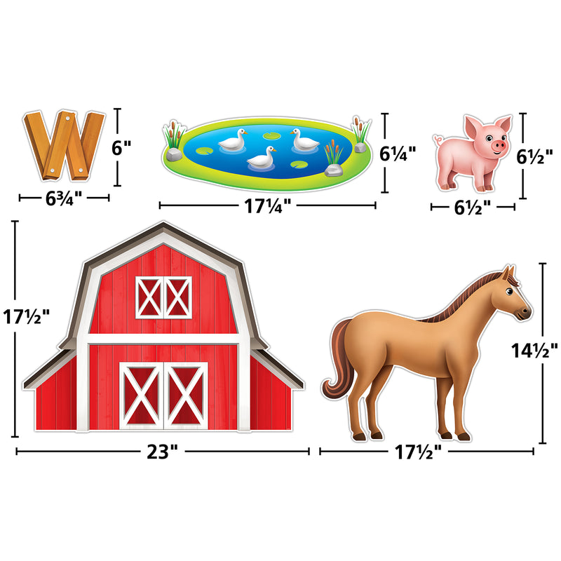 The Farm Bulletin Board Set, 53 Pieces