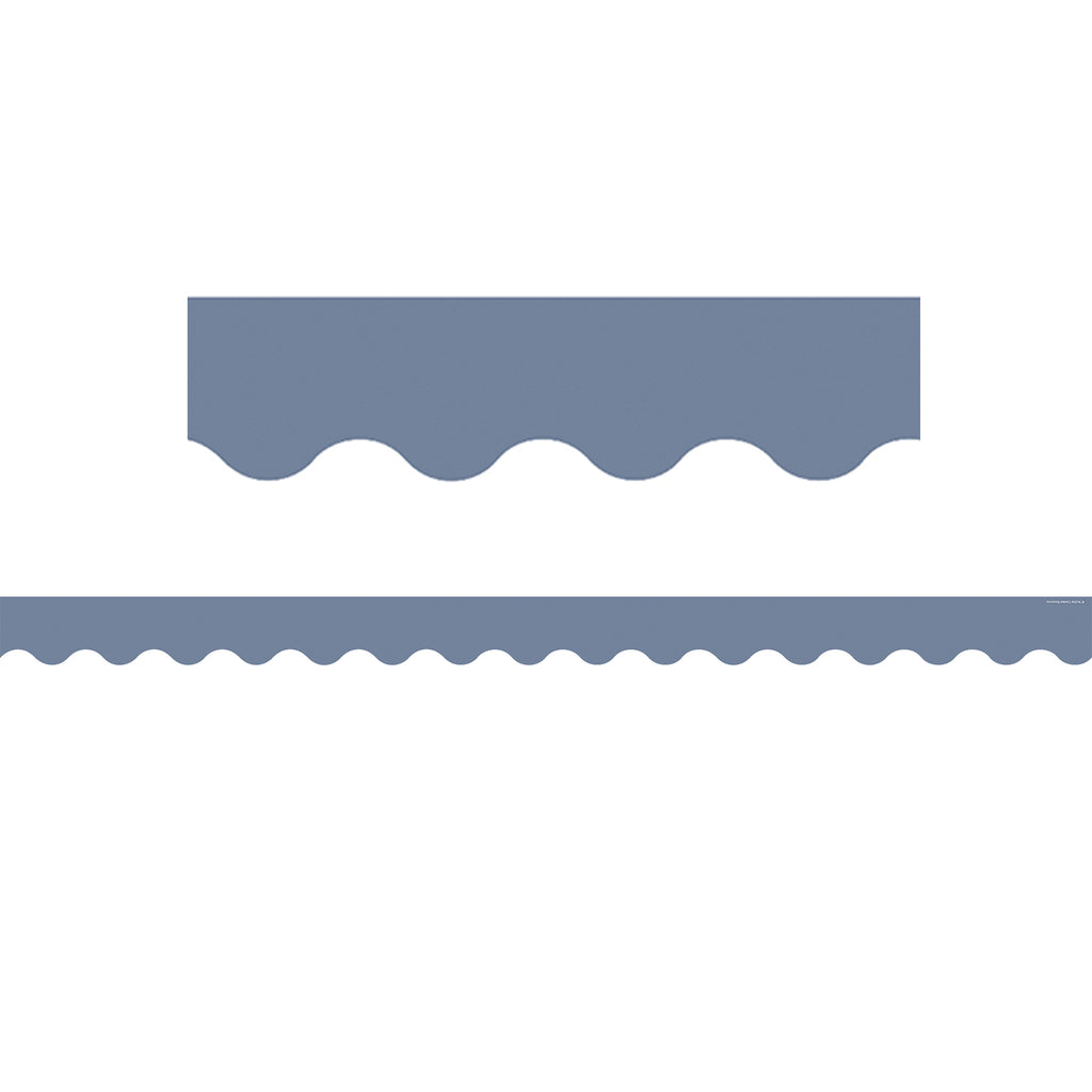 Aegean Blue Scalloped Border Trim
