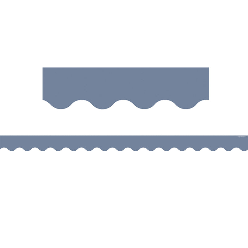 Aegean Blue Scalloped Border Trim