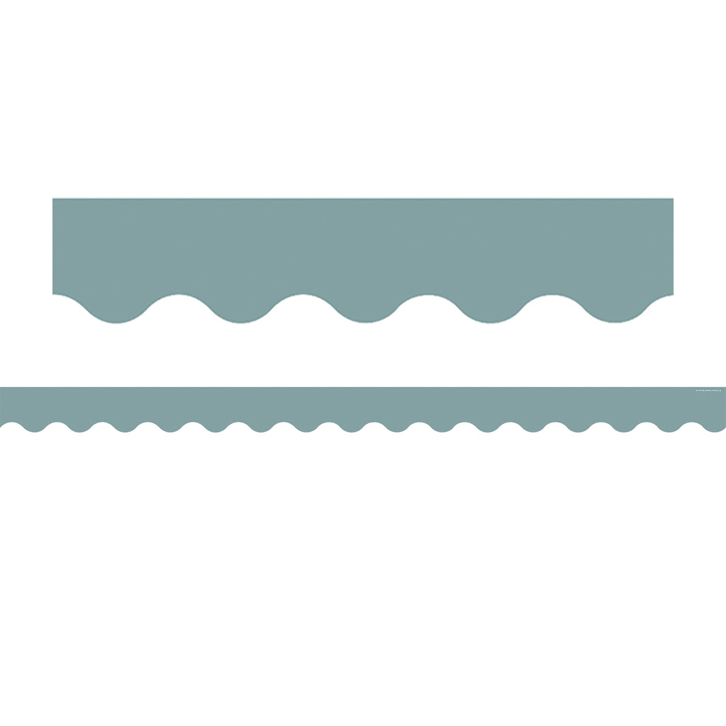 Stone Blue Scalloped Border Trim