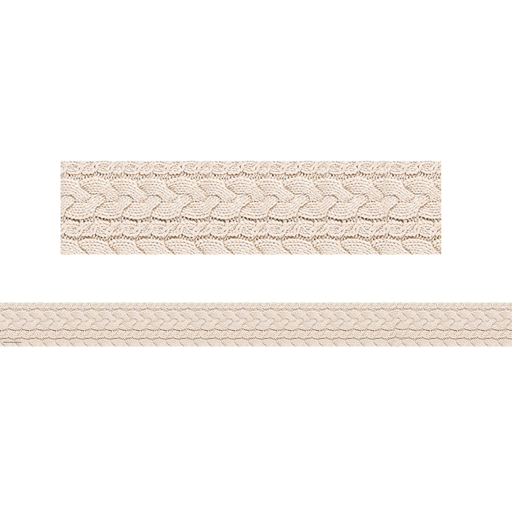 Cable Knit Sweater Straight Border