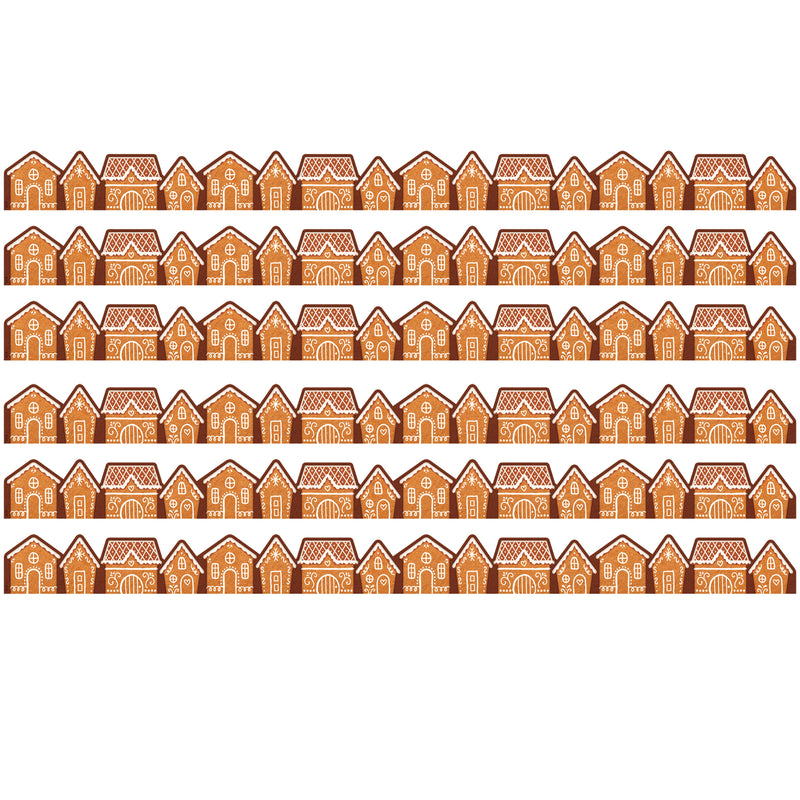 (6 Pk) Gingerbread Houses Border Die Cut