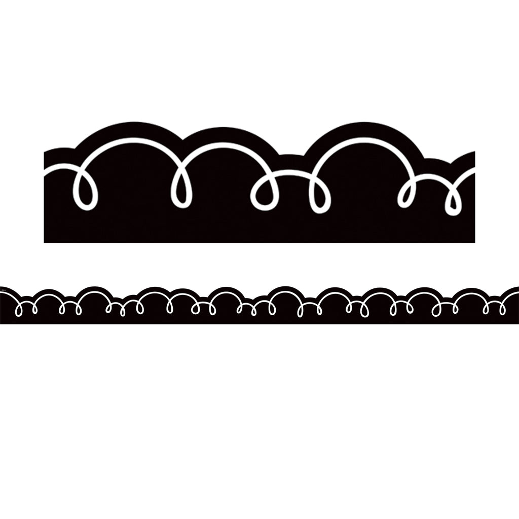 Black With White Squiggles Trim Die Cut