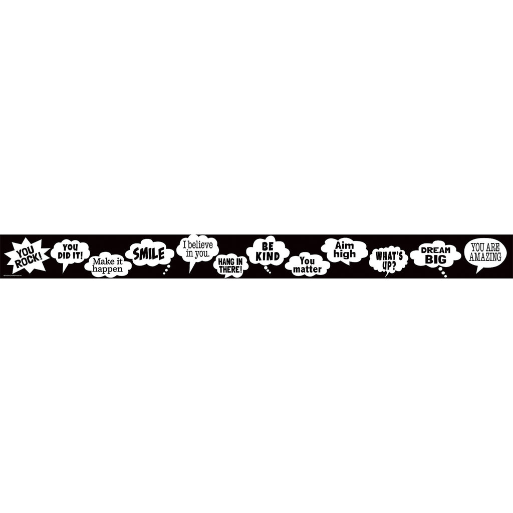 Speech Bubbles Straight Border Trim