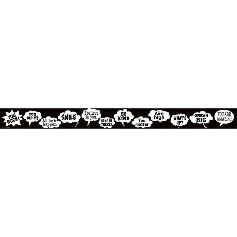 Speech Bubbles Straight Border Trim