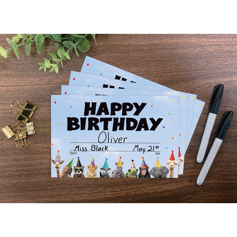 Happy Birthday Award Wild Animals
