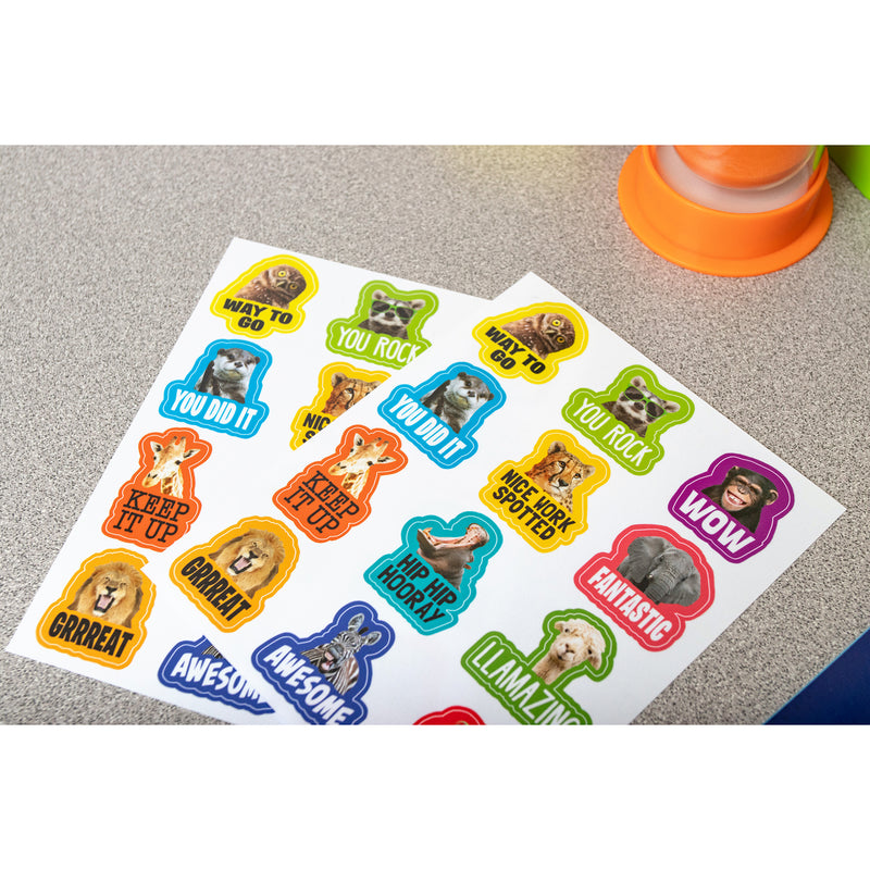 Go Wild Animals Stickers, 72 Per Pack, 12 Packs