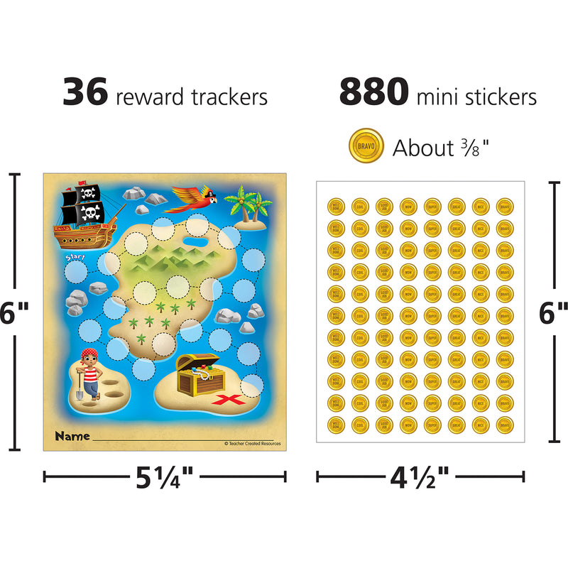 Treasure Hunt Reward Trackers with Stickers, 3 Packs