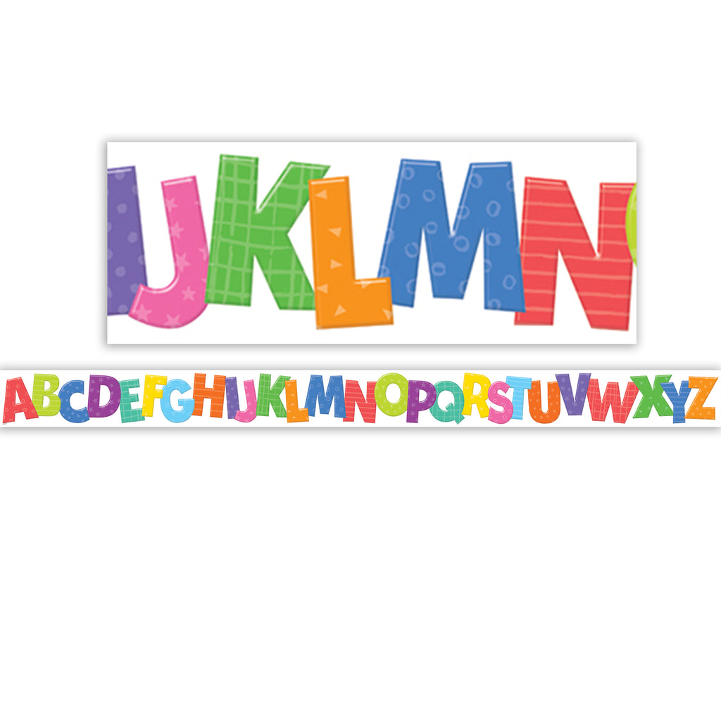Colorful Alphabet Die-cut Border
