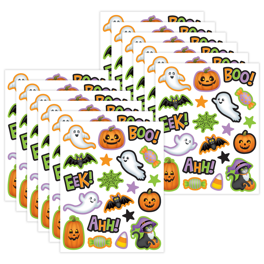 Halloween Stickers, 120 Per Pack, 12 Packs