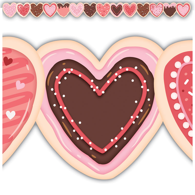 Frosted Heart Cookies Border Die-cut