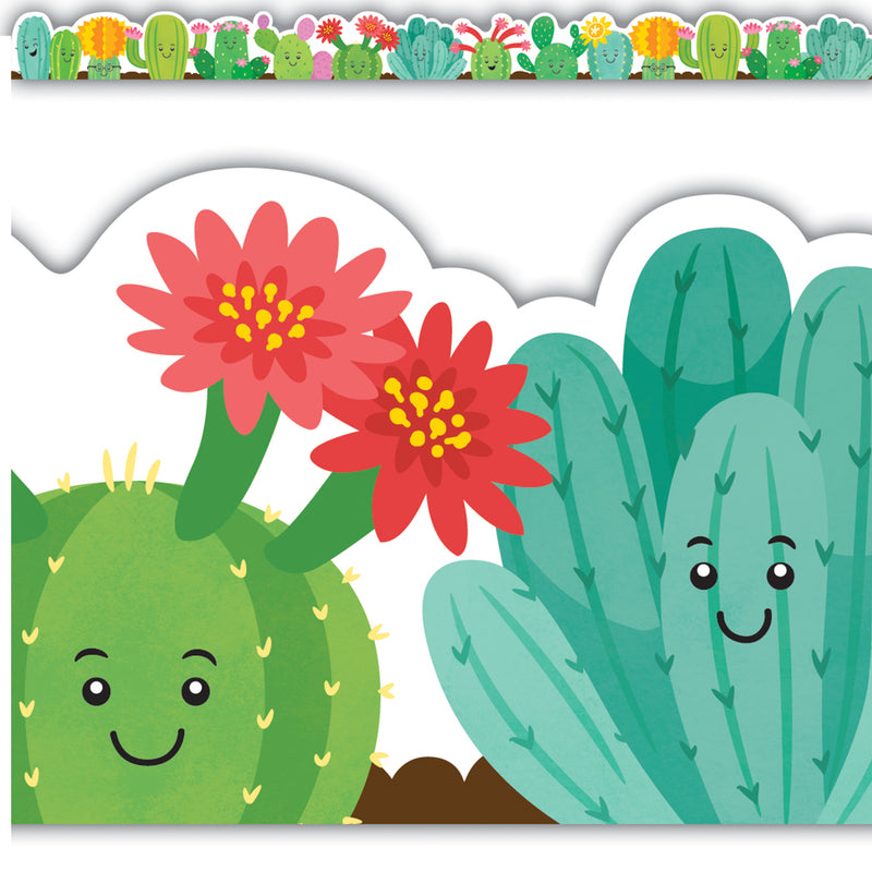 Happy Cactus Crew Die-cut Border