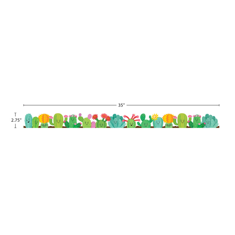 Happy Cactus Crew Die-cut Border
