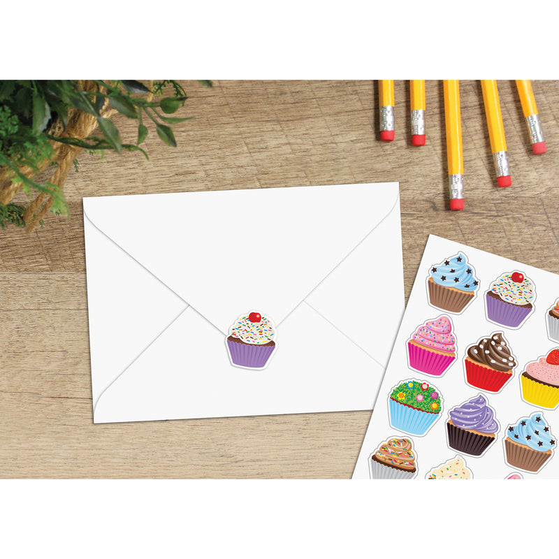 Cupcakes Stickers, 120 Per Pack, 12 Packs