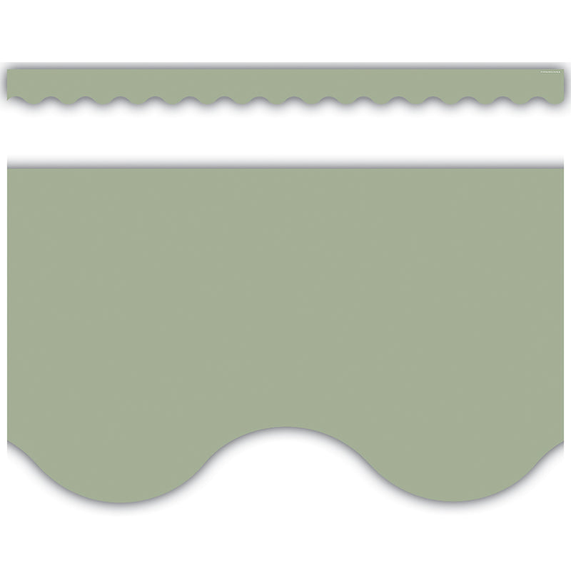 Sage Green Scalloped Border Trim, 35 Feet Per Pack, 6 Packs