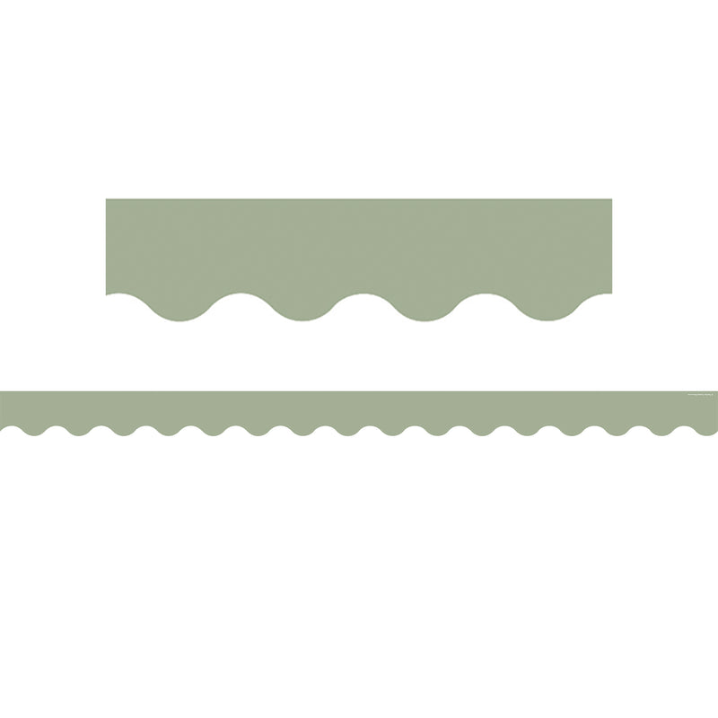 Sage Green Scalloped Border Trim