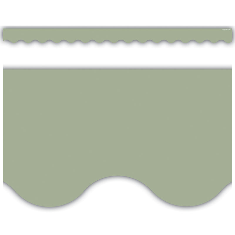 Sage Green Scalloped Border Trim