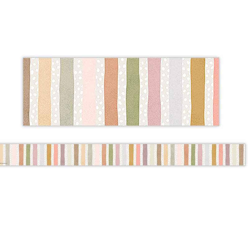 Terrazzo Tones Stripes Trim Straight