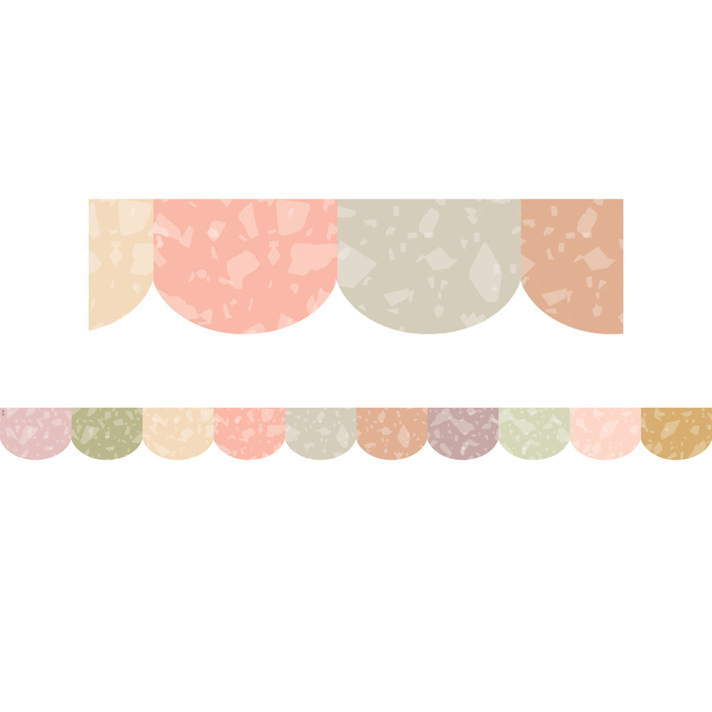 Terrazzo Tones Scalloped Trim Die Cut