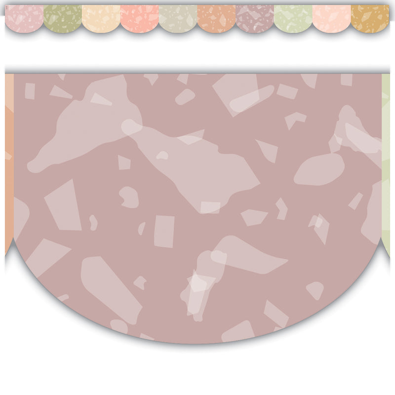 Terrazzo Tones Scalloped Trim Die Cut
