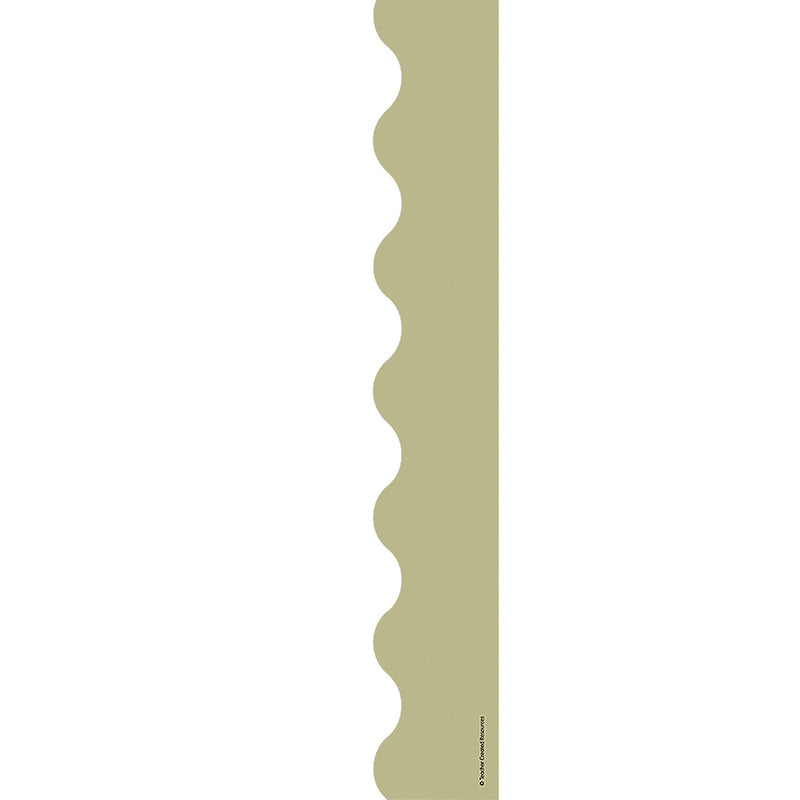 Olive Green Scalloped Border Trim