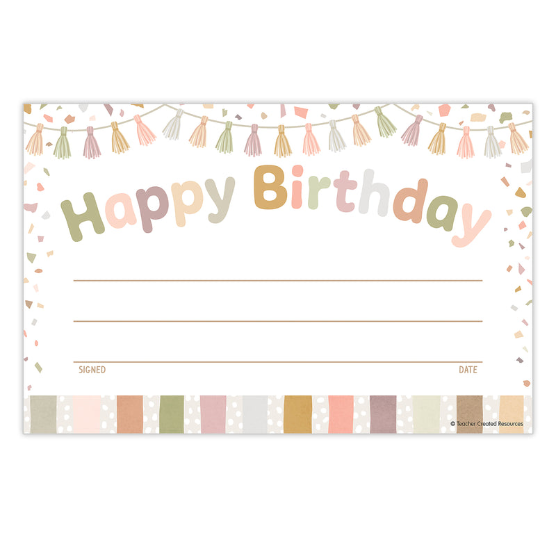 Terrazzo Tones Happy Birthday Awards, 30 Per Pack, 6 Packs