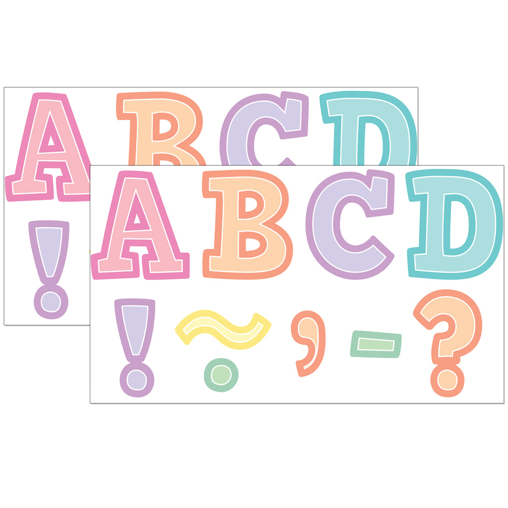 (2 Pk) Pastel Pop 3in Magnet Letter