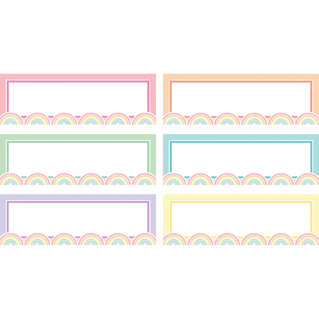 Rainbow Labels Magnetic Accents Pastel Pop