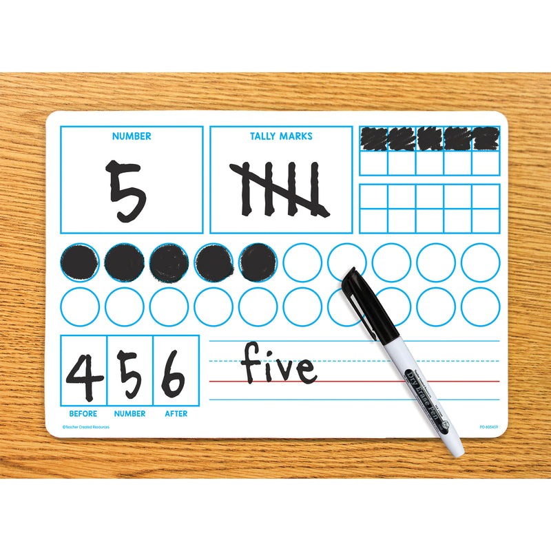 Double-Sided Learning Numbers 1-20 Dry Erase Boards, Pack of 10