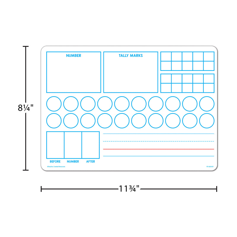Double-Sided Learning Numbers 1-20 Dry Erase Boards, Pack of 10