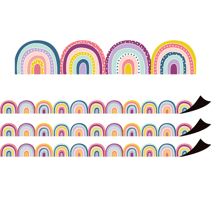 (3 Pk) Oh Happy Day Rainbows Magnet Border