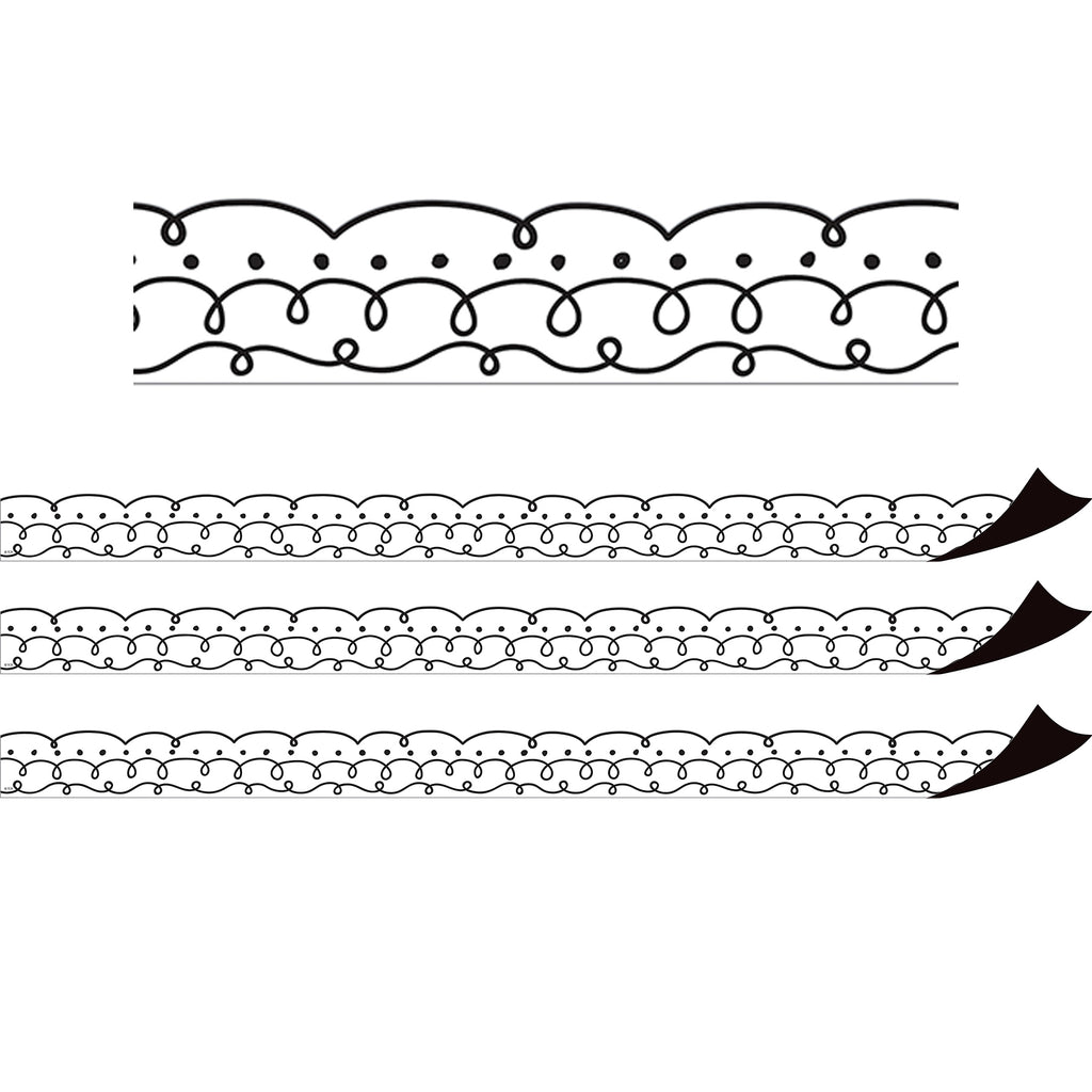 (3 Pk) Squiggles And Dots Magnetic Border