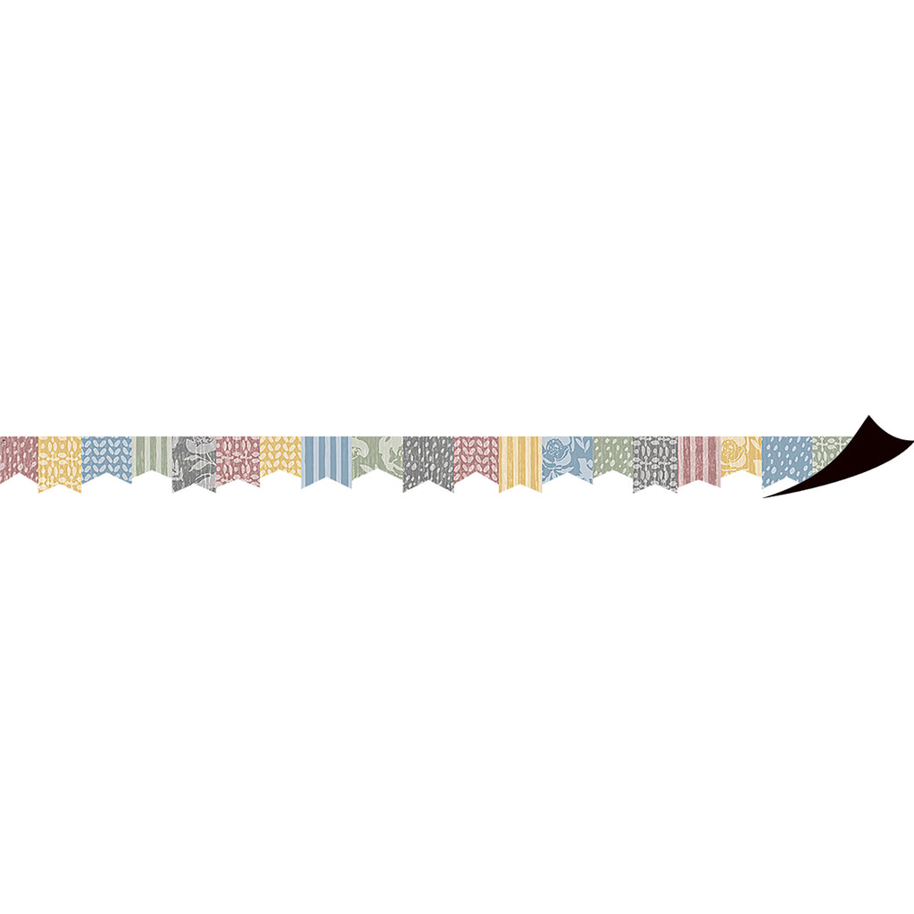Colorful Cottage Pennants Border Magnetic