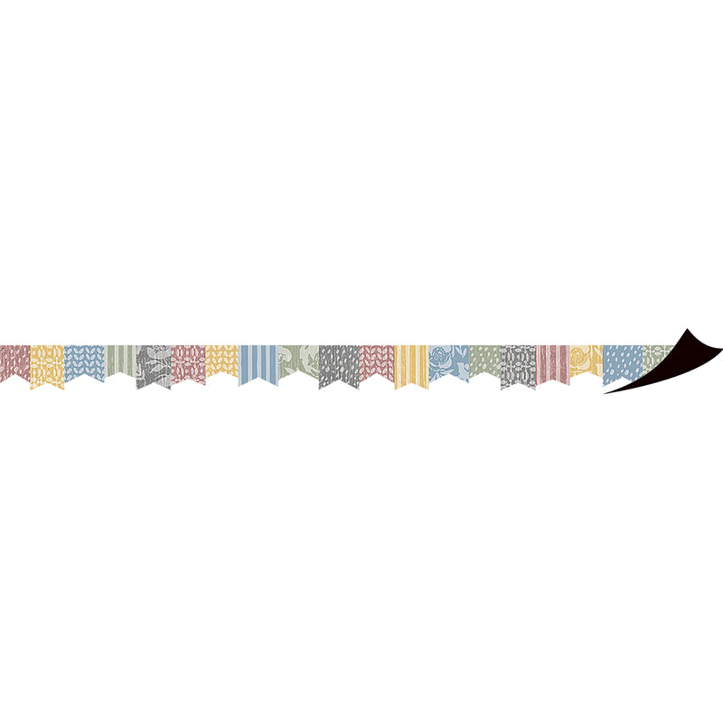 Colorful Cottage Pennants Border Magnetic