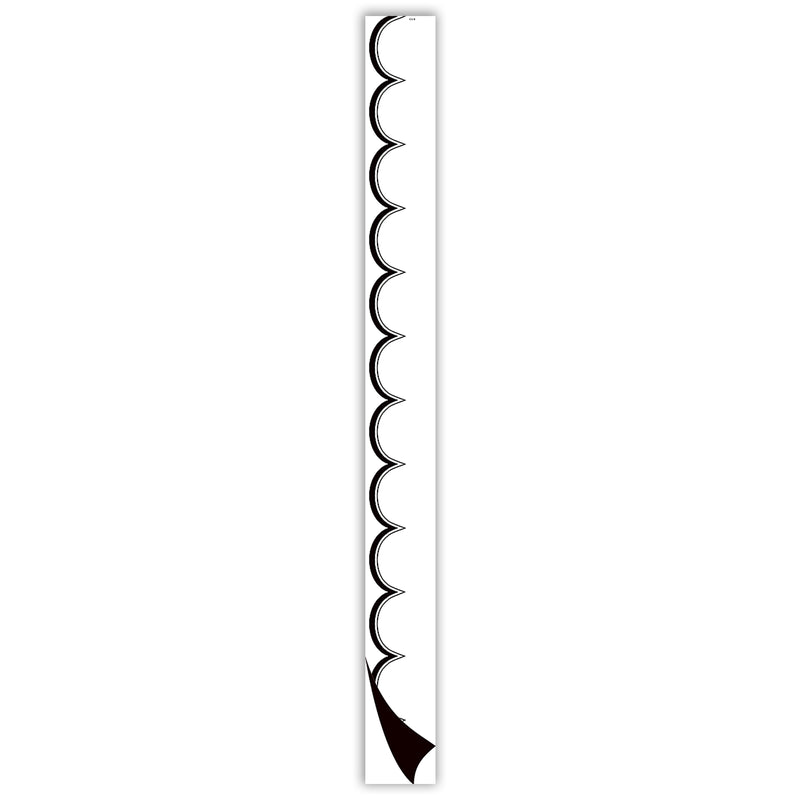 White W/black Scalloped Border Magnetic