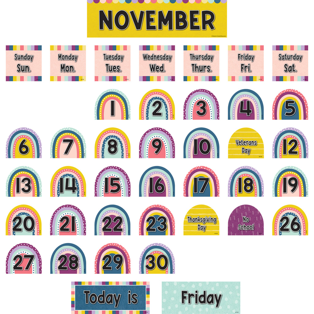 Pocket Chart Cards Rainbow Oh Happy Day