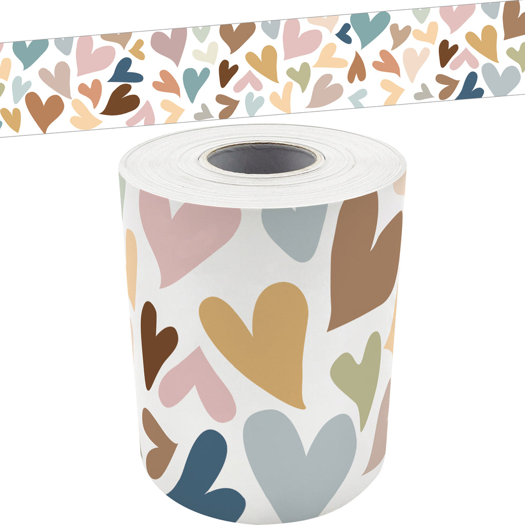 Hearts Straight Rolled Border Trim Everyone Is Welcome