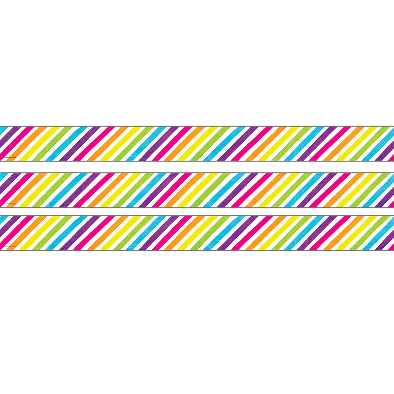 (3 Ea) Stripes Rolled Border Brights 4ever