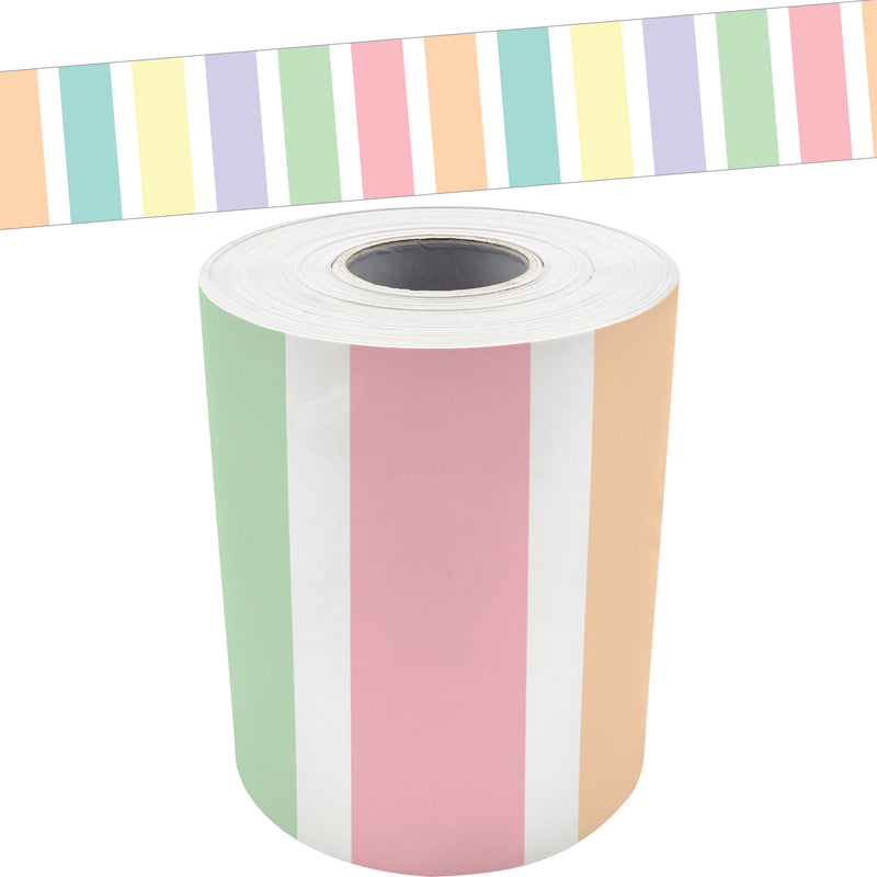 Pastel Pop Stripes Rolled Border Straight