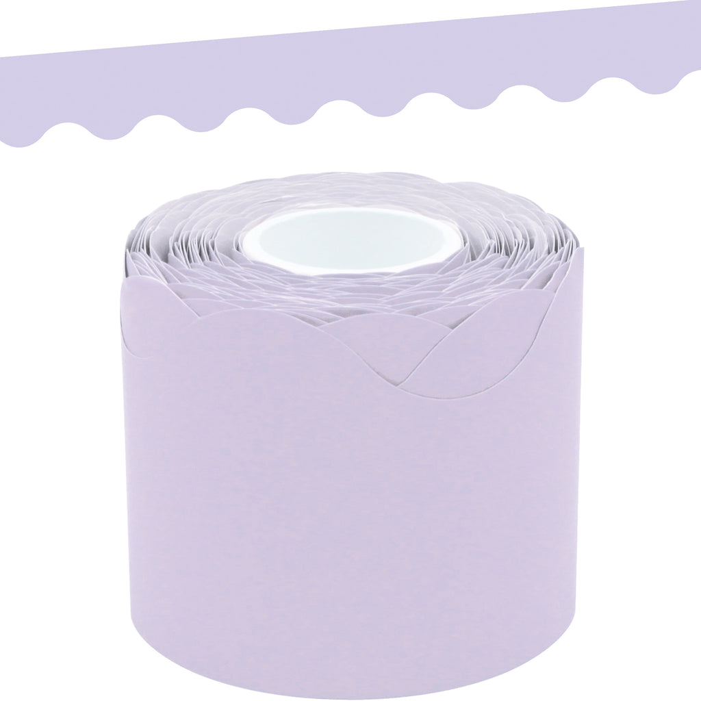 Lavender Scalloped Rolled Border