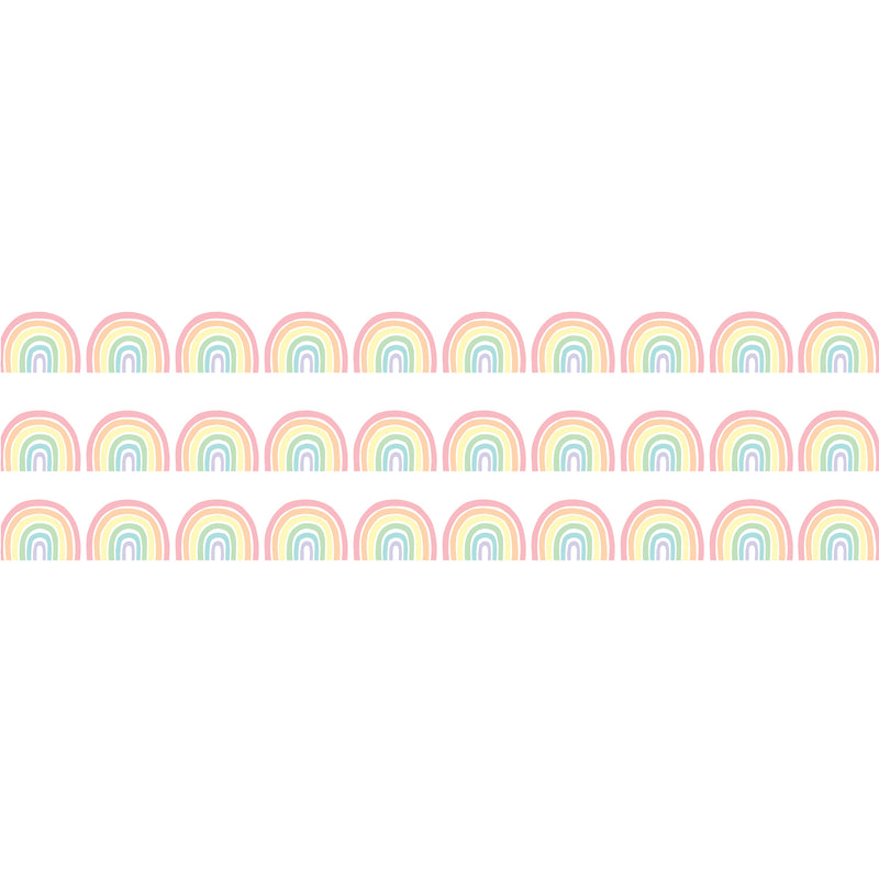 (3 Ea) Rainbows Rolled Border Trim Die-cut