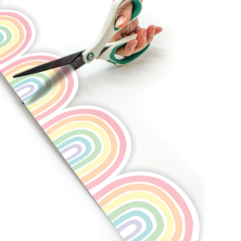 Rainbows Die-cut Rolled Border Trim Pastel Pop