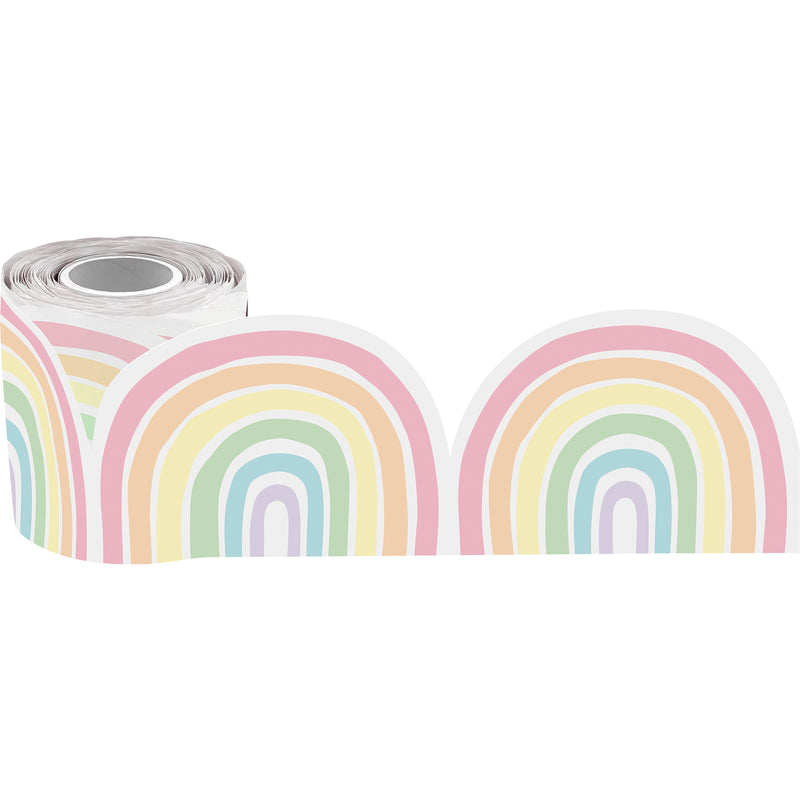Rainbows Die-cut Rolled Border Trim Pastel Pop