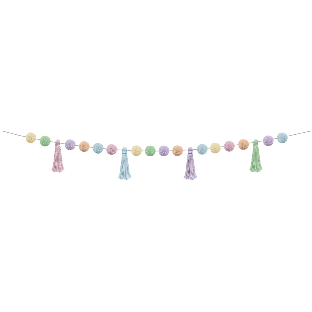 Pastel Pop Pompom & Tassel Garland